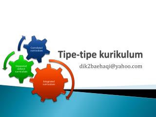 Tipe-tipe kurikulum