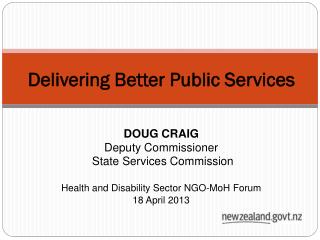 Delivering Better Public Services