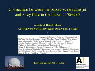 Connection between the parsec-scale radio jet and γ -ray flare in the blazar 1156+295