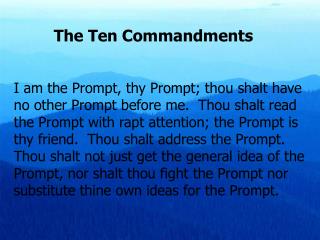 The Ten Commandments