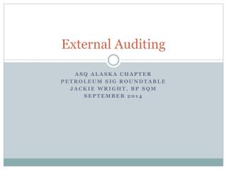 External Auditing