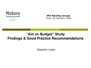 “Aid on Budget” Study Findings &amp; Good Practice Recommendations