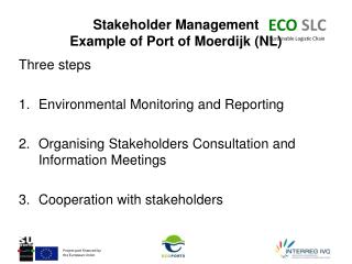 Stakeholder Management Example of Port of Moerdijk (NL)