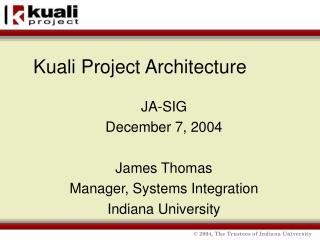 Kuali Project Architecture