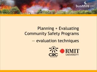 Planning + Evaluating Community Safety Programs — evaluation techniques