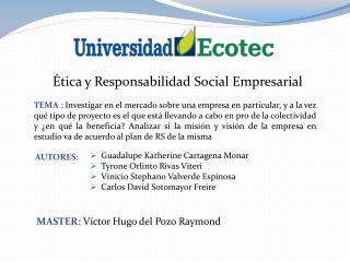 Ética y Responsabilidad Social Empresarial