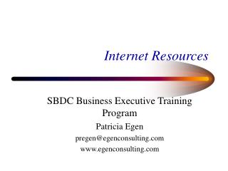 Internet Resources