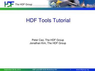 HDF Tools Tutorial