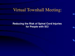 Virtual Townhall Meeting: