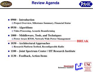 Review Agenda