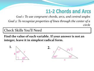 11-2 Chords and Arcs