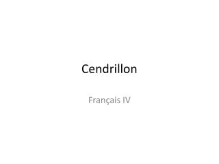 Cendrillon