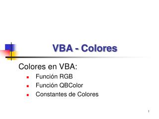 VBA - Colores