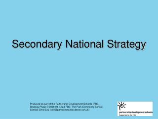 Secondary National Strategy