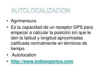 AUTOLOCALIZACION