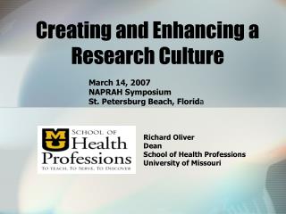Creating and Enhancing a Research Culture