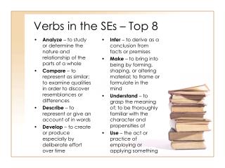 Verbs in the SEs – Top 8