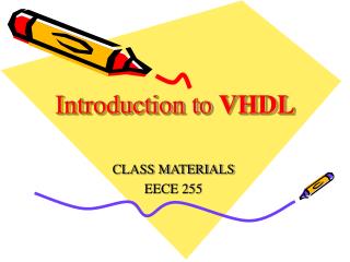 Introduction to VHDL