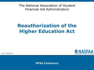 Reauthorization of the Higher Education Act