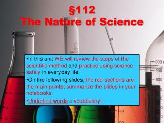 §112 The Nature of Science