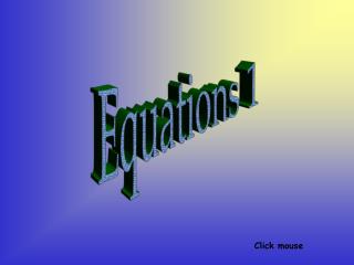Equations 1