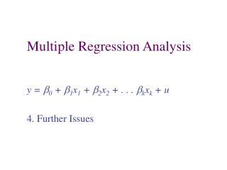 Multiple Regression Analysis