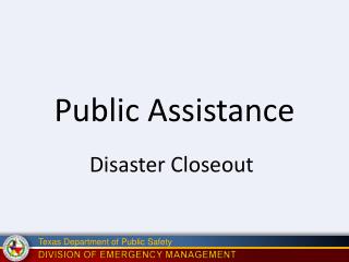 Public Assistance