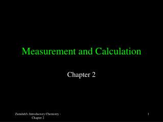 Measurement and Calculation