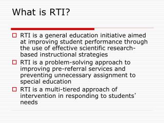 What is RTI?