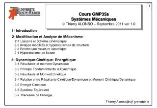 Cours GMP35a Systèmes Mécaniques