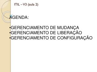 ITIL – V3 (aula 2)