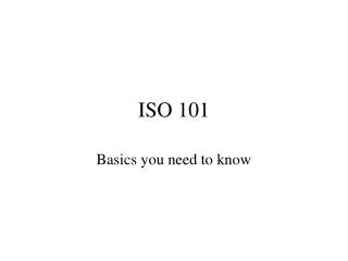 ISO 101