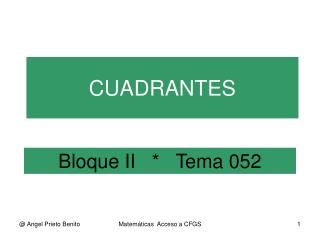 Bloque II * Tema 052