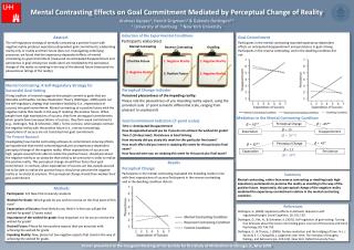 Mental Contrasting Effects on Goal Commitment Mediated by Perceptual Change of Reality