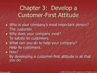 Chapter 3: Develop a Customer-First Attitude