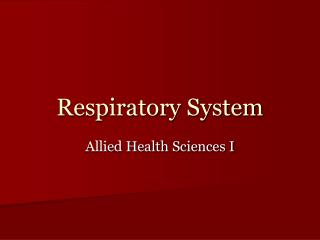 Respiratory System