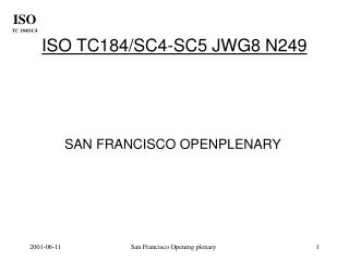 ISO TC184/SC4-SC5 JWG8 N249