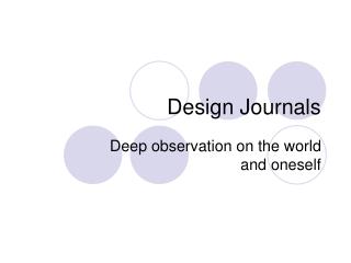 Design Journals