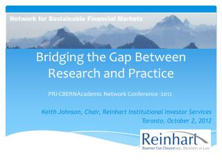 Bridging the Gap Between Research and Practice