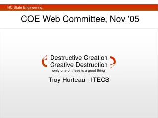 COE Web Committee, Nov '05