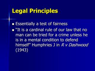 Legal Principles