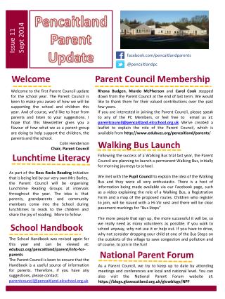 Pencaitland Parent Update