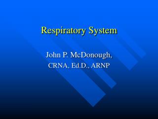 Respiratory System