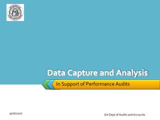 Data Capture and Analysis