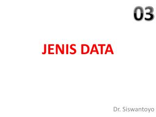 JENIS DATA