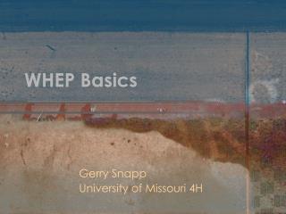 WHEP Basics