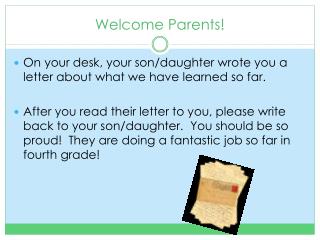 Welcome Parents!