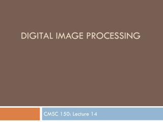 Digital Image processing