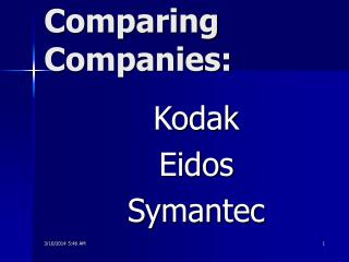 Comparing Companies: