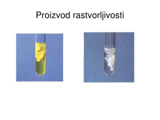 Proizvod rastvorljivosti